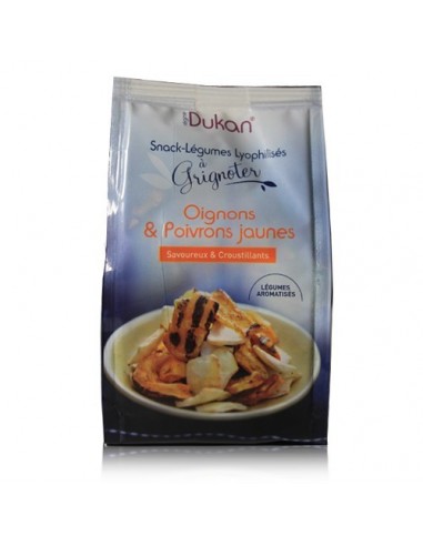 Snack alle verdure liofilizzate Dukan gusto cipolle e peperoni gialli
