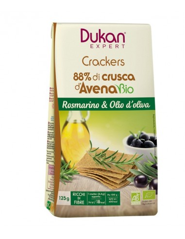 Crackers di crusca d'avena Dukan con rosmarino e olio d'oliva - 125 g