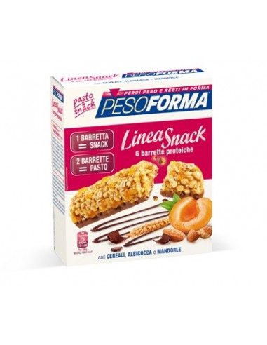 Linea Snack Cereali, Albicocca e Mandorle Pesoforma - 6 barrette