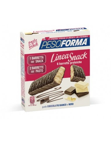 Linea Snack Cioccolato Bianco e Nero Pesoforma - 6 barrette