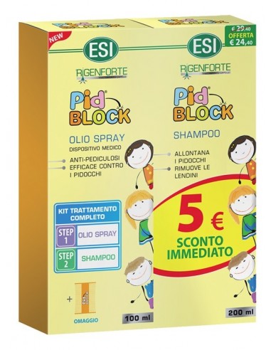 Kit Olio Spray + Shampoo Pid Block Esi