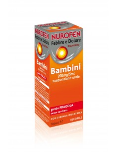 Nurofen Febbre e Dolore Bambini 200mg/5ml gusto Fragola
