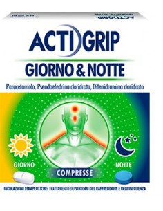 Actigrip Giorno e Notte 12 + 4 Compresse