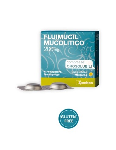 Fluimucil Mucolitico 200mg - 20 Compresse Orosolubili