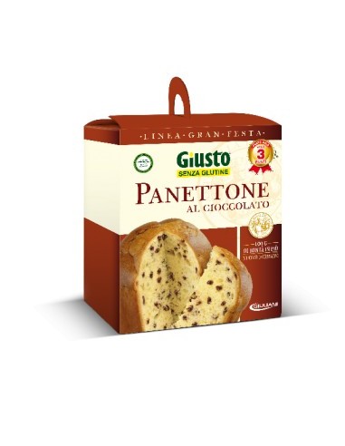 Panettone con Gocce di Cioccolato Senza Glutine Giusto - 500 g