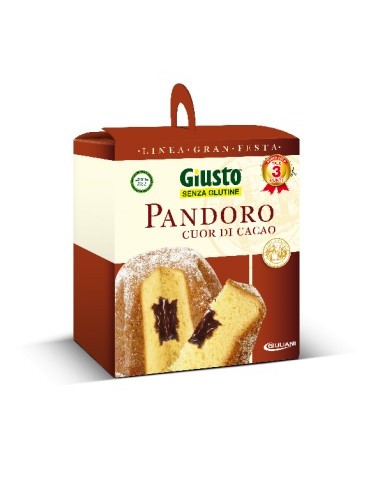 Pandoro con Cuore di Cacao Senza Glutine Giusto - 360 g