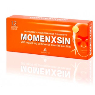 Momenxsin 200 mg Ibuprofene + 30 mg Pseudofedrina Cloridrato - 12 Compresse