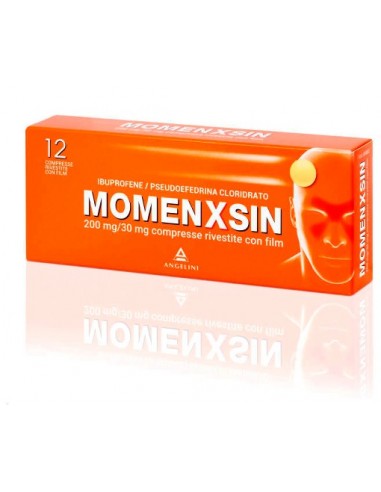 Momenxsin 200 mg Ibuprofene + 30 mg Pseudofedrina Cloridrato - 12 Compresse