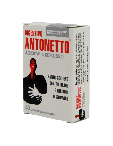 Digestivo Antonetto Acidità e Reflusso - 40 Compresse