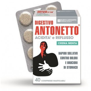 Digestivo Antonetto Acidità e Reflusso Menta - 40 Compresse
