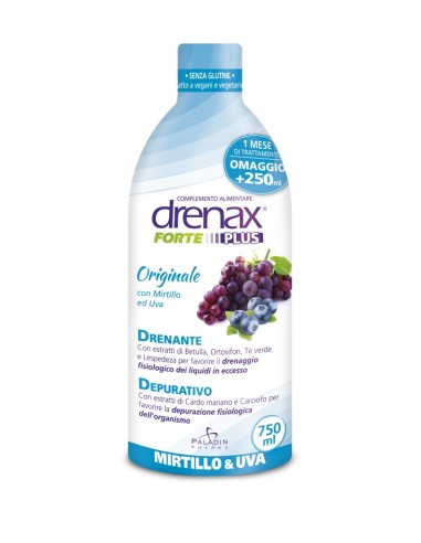 Sciroppo Drenax Forte Plus Mirtillo e Uva - 750 ml