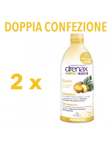 Doppia Confezione di Drenax Forte Plus Esotico gusto Ananas