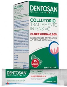 Dentosan Collutorio 0,20% Clorexidina Monodose - 15 Bustine