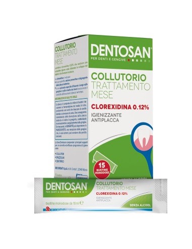 Dentosan Collutorio 0,12% Clorexidina Monodose - 15 Bustine