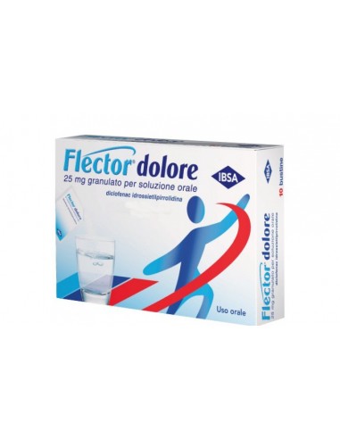 Flector Dolore 25 mg Granulato per Soluzione Orale - 10 Bustine