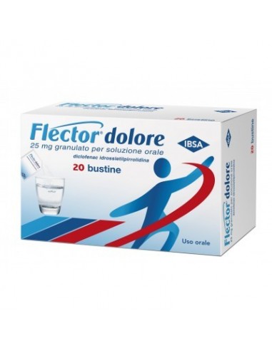 Flector Dolore 25 mg Granulato per Soluzione Orale - 20 Bustine