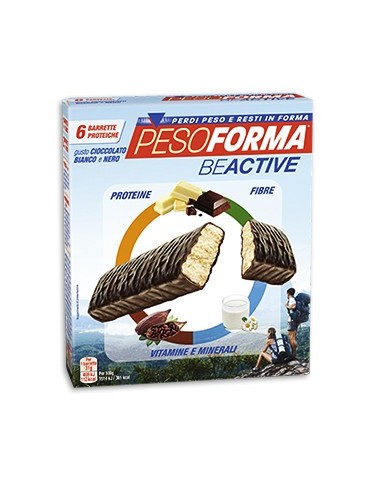 Pesoforma BeActive Barrette con Cioccolato Bianco e Nero