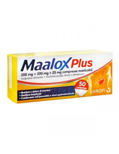 Maalox Plus - 50 Compresse Masticabili