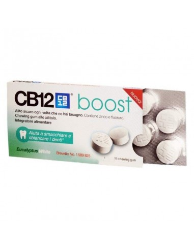 CB12 Boost - 10 Chewing Gum con Eucalipto Bianco