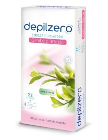 Strisce depilatorie per gambe e braccia Depilzero - 22 pezzi