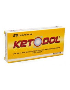Ketodol 25 mg + 200 mg - 20 Compresse