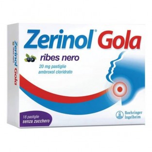 Zerinol Gola Ribes Nero - 18 Pastiglie Senza Zucchero
