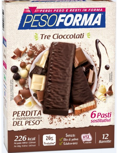 Pesoforma Barrette ai Tre Cioccolati