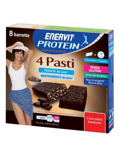 Enervit Protein 4 Pasti Sostitutivi - Barrette Dark