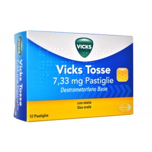 Vicks Tosse 7,33 mg Destrometorfano - 12 Pastiglie