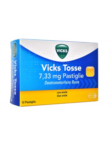 Vicks Tosse 7,33 mg Destrometorfano - 12 Pastiglie