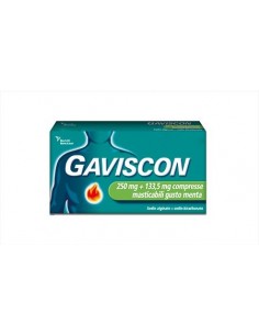 Gaviscon 250+133,5 mg/10 ml - 48 Compresse gusto Menta