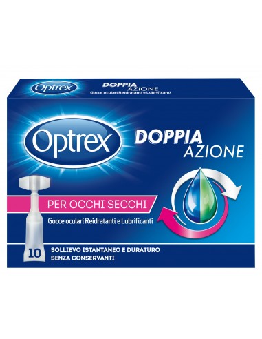 Optrex Doppia Azione per Occhi Secchi - 10 Flaconcini