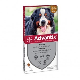 Advantix Spot On per Cani tra 40 e 60kg - 4 Pipette