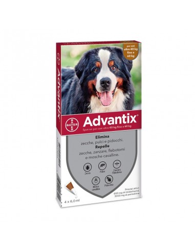 Advantix Spot On per Cani tra 40 e 60kg - 4 Pipette