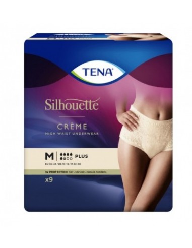 Tena Silhouette Plus Crème Misura M - 9 Pezzi