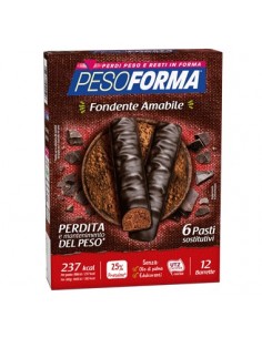 Barrette Pesoforma al Cioccolato Fondente Amabile - 6 pasti