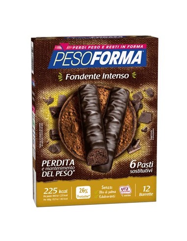 Barrette Pesoforma al Cioccolato Fondente Intenso - 6 pasti