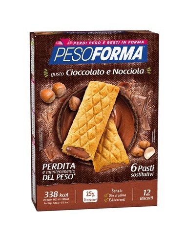 Biscotti Pesoforma al Cioccolato e Nocciola - 6 pasti