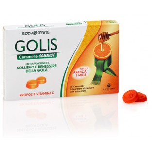 Golis Propoli e Vitamina C - 15 Caramelle Gommose gusto Arancia e Miele