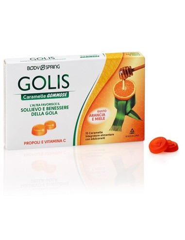 Golis Propoli e Vitamina C - 15 Caramelle Gommose gusto Arancia e Miele