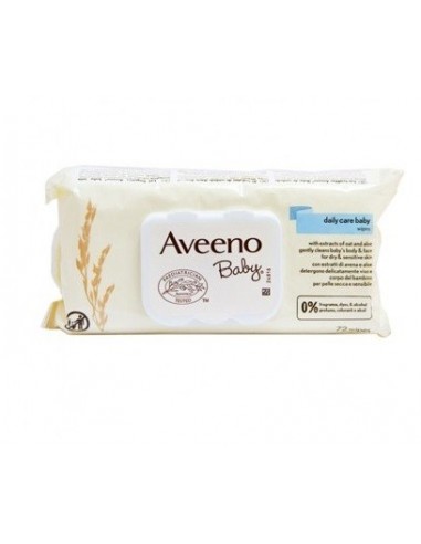 Aveeno Baby Wipes Salviettine Detergenti - 72 pezzi