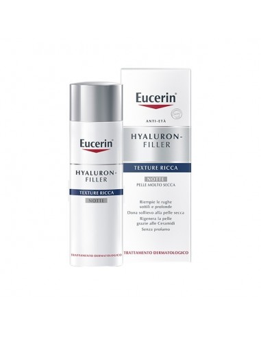 Eucerin Hyaluron Filler Crema Texture Ricca Notte