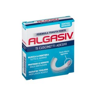 Algasiv Dentiera Inferiore - 15 Cuscinetti Adesivi
