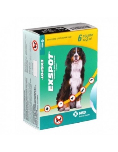 Exspot Soluzione Spot-on per Cani - 6 Pipette 2 ml