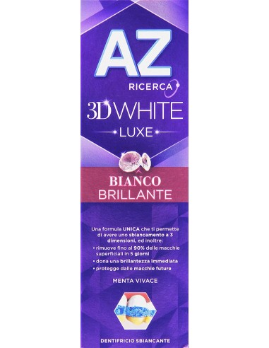 Dentifricio AZ 3D White Luxe Bianco Brillante - 75 ml
