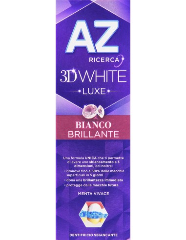 Dentifricio AZ 3D White Luxe Bianco Brillante - 75 ml