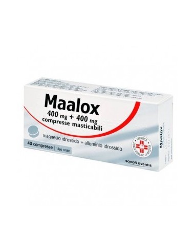 Maalox 400mg + 400mg - 40 Compresse Masticabili