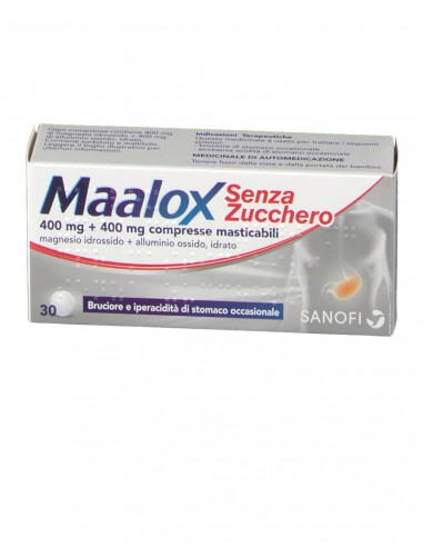 Maalox 400mg + 400mg - 30 Compresse Masticabili Frutti Rossi