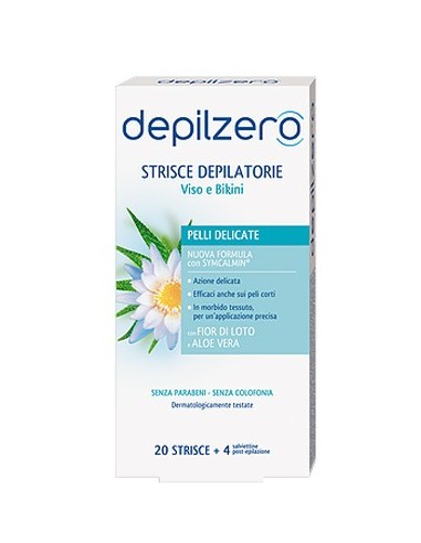 Strisce Depilatorie Viso e Bikini Depilzero - 20 pezzi