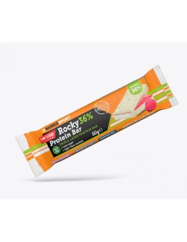 Rocky 36% Proteinbar gusto Raspberry Cheesecake - Barretta 50 g